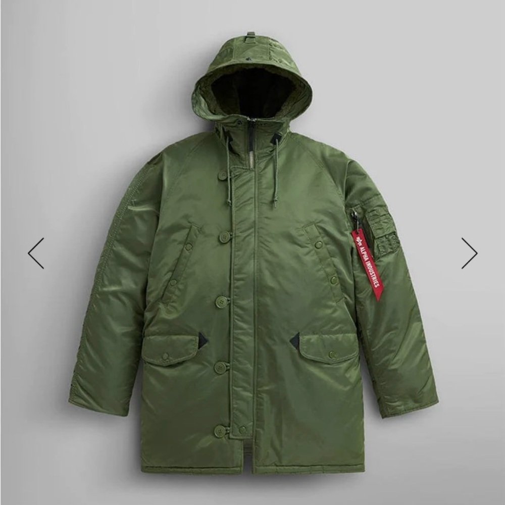 Alpha Industries N-3B Heritage Extreme Cold Weather Parka -Sage Green - Picture 4 of 5
